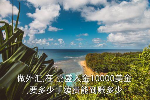 做外匯,在 嘉盛入金10000美金,要多少手續(xù)費能到賬多少