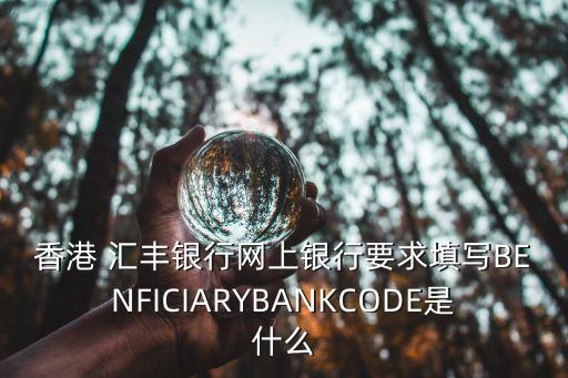 香港 匯豐銀行網(wǎng)上銀行要求填寫(xiě)B(tài)ENFICIARYBANKCODE是什么