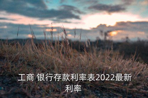  工商 銀行存款利率表2022最新利率