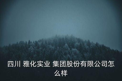 四川 雅化實(shí)業(yè) 集團(tuán)股份有限公司怎么樣