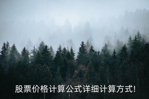  股票價格計算公式詳細(xì)計算方式!