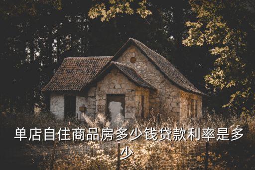  單店自住商品房多少錢貸款利率是多少