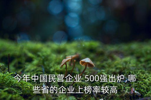 今年中國民營企業(yè) 500強(qiáng)出爐,哪些省的企業(yè)上榜率較高