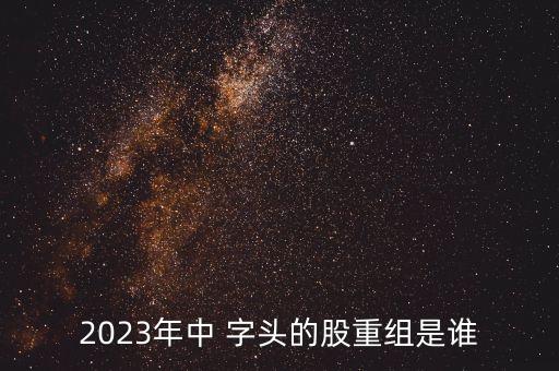 2023年中 字頭的股重組是誰