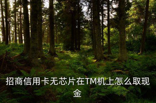 招商信用卡無芯片在TM機上怎么取現(xiàn)金