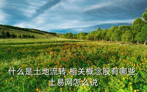 什么是土地流轉(zhuǎn),相關(guān)概念股有哪些,土易網(wǎng)怎么說(shuō)