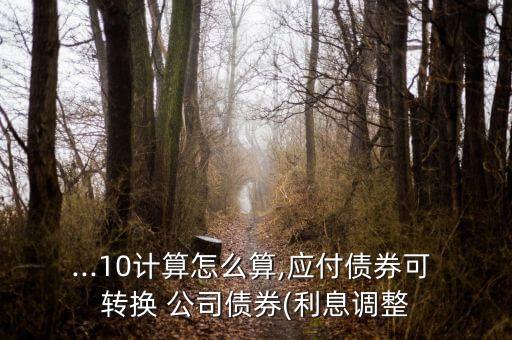 ...10計算怎么算,應(yīng)付債券可 轉(zhuǎn)換 公司債券(利息調(diào)整