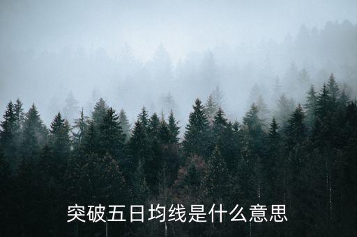 突破五日均線是什么意思