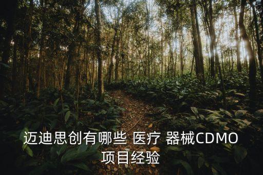 邁迪思創(chuàng)有哪些 醫(yī)療 器械CDMO項目經(jīng)驗