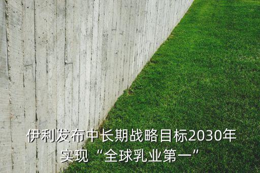  伊利發(fā)布中長期戰(zhàn)略目標2030年實現(xiàn)“全球乳業(yè)第一”