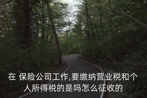 在 保險公司工作,要繳納營業(yè)稅和個人所得稅的是嗎怎么征收的