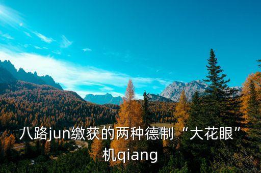 八路jun繳獲的兩種德制“大花眼”機qiang