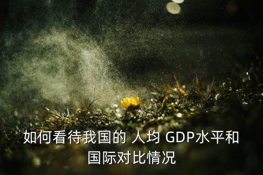 如何看待我國(guó)的 人均 GDP水平和國(guó)際對(duì)比情況