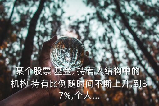 某個股票 基金, 持有人結(jié)構(gòu)中的 機構(gòu) 持有比例隨時間不斷上升,到87%,個人...