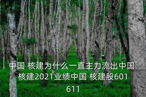 中國(guó) 核建為什么一直主力流出中國(guó) 核建2021業(yè)績(jī)中國(guó) 核建股601611