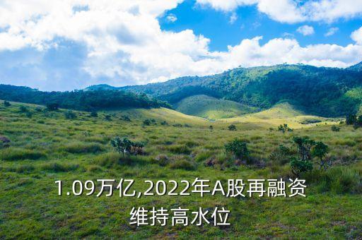 1.09萬(wàn)億,2022年A股再融資維持高水位