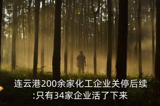  連云港200余家化工企業(yè)關停后續(xù):只有34家企業(yè)活了下來