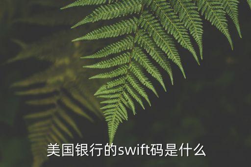  美國銀行的swift碼是什么