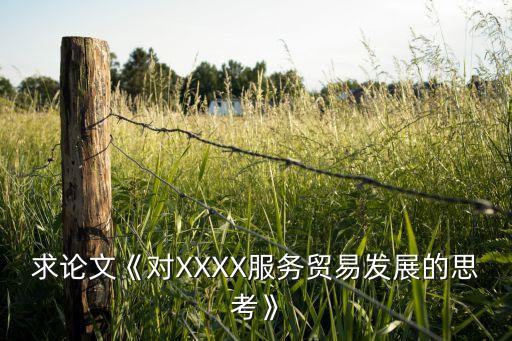 求論文《對XXXX服務(wù)貿(mào)易發(fā)展的思考》